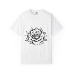 UniSex T Shirt Flaming Rose